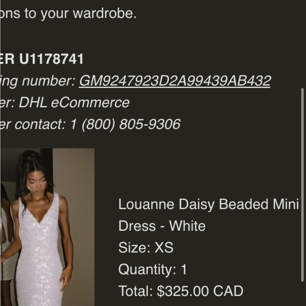 Meshki White Backless Sequin Dress - Picture 6 of 6